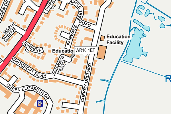 WR10 1ET map - OS OpenMap – Local (Ordnance Survey) WR10 1ET map - OS OpenMap – Local (Ordnance Survey)