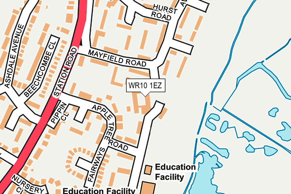 WR10 1EZ map - OS OpenMap – Local (Ordnance Survey) WR10 1EZ map - OS OpenMap – Local (Ordnance Survey)