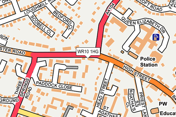 WR10 1HG map - OS OpenMap – Local (Ordnance Survey) WR10 1HG map - OS OpenMap – Local (Ordnance Survey)