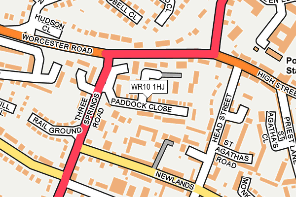 WR10 1HJ map - OS OpenMap – Local (Ordnance Survey) WR10 1HJ map - OS OpenMap – Local (Ordnance Survey)