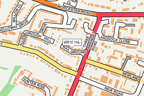 WR10 1HL map - OS OpenMap – Local (Ordnance Survey) WR10 1HL map - OS OpenMap – Local (Ordnance Survey)