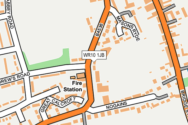 WR10 1JB map - OS OpenMap – Local (Ordnance Survey) WR10 1JB map - OS OpenMap – Local (Ordnance Survey)