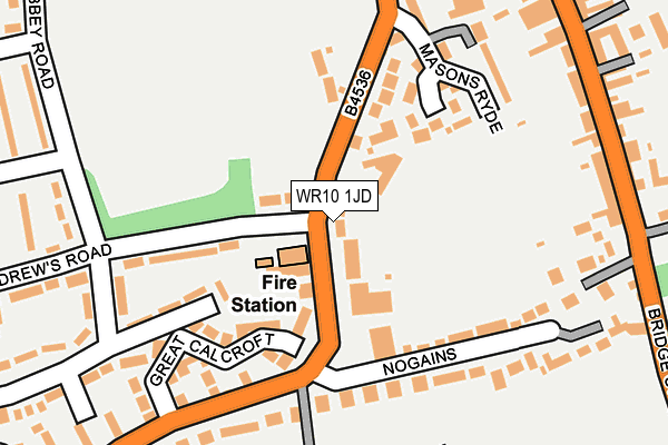 WR10 1JD map - OS OpenMap – Local (Ordnance Survey) WR10 1JD map - OS OpenMap – Local (Ordnance Survey)