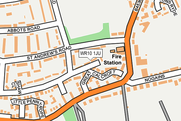 WR10 1JU map - OS OpenMap – Local (Ordnance Survey)
