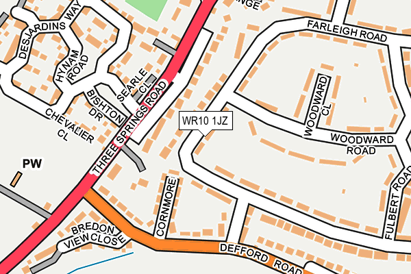 WR10 1JZ map - OS OpenMap – Local (Ordnance Survey) WR10 1JZ map - OS OpenMap – Local (Ordnance Survey)