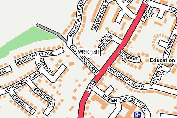 WR10 1NH map - OS OpenMap – Local (Ordnance Survey) WR10 1NH map - OS OpenMap – Local (Ordnance Survey)