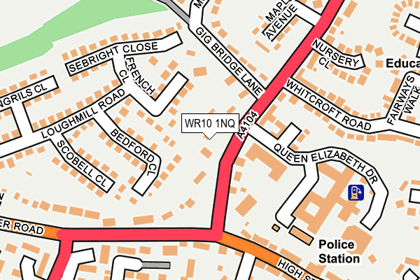WR10 1NQ map - OS OpenMap – Local (Ordnance Survey)