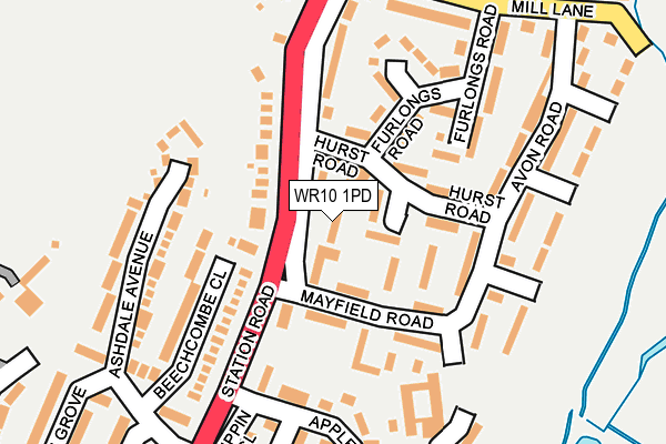 WR10 1PD map - OS OpenMap – Local (Ordnance Survey) WR10 1PD map - OS OpenMap – Local (Ordnance Survey)