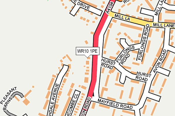 WR10 1PE map - OS OpenMap – Local (Ordnance Survey) WR10 1PE map - OS OpenMap – Local (Ordnance Survey)
