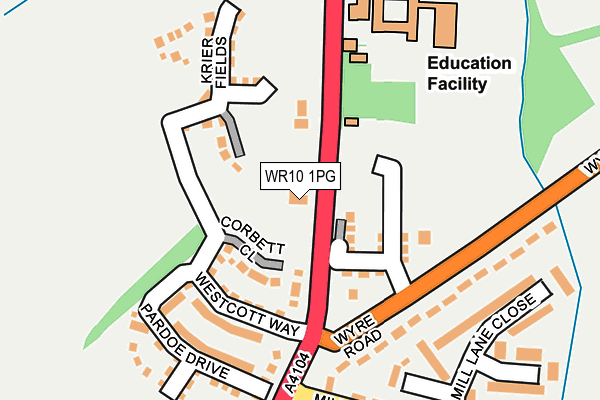 WR10 1PG map - OS OpenMap – Local (Ordnance Survey) WR10 1PG map - OS OpenMap – Local (Ordnance Survey)