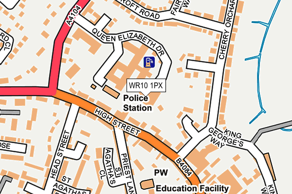 WR10 1PX map - OS OpenMap – Local (Ordnance Survey) WR10 1PX map - OS OpenMap – Local (Ordnance Survey)