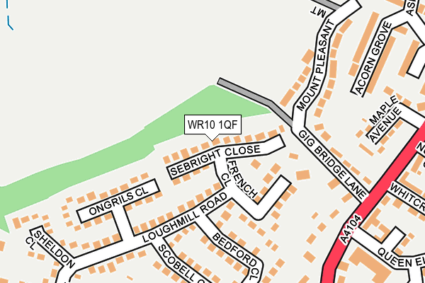 WR10 1QF map - OS OpenMap – Local (Ordnance Survey) WR10 1QF map - OS OpenMap – Local (Ordnance Survey)