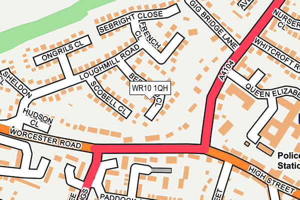 WR10 1QH map - OS OpenMap – Local (Ordnance Survey) WR10 1QH map - OS OpenMap – Local (Ordnance Survey)