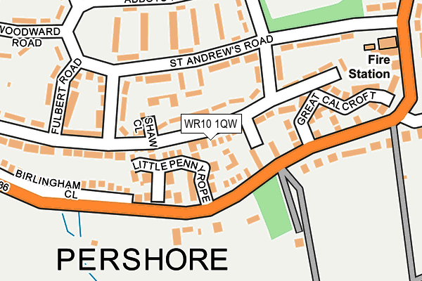 WR10 1QW map - OS OpenMap – Local (Ordnance Survey) WR10 1QW map - OS OpenMap – Local (Ordnance Survey)