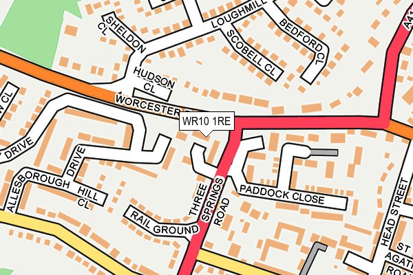 WR10 1RE map - OS OpenMap – Local (Ordnance Survey) WR10 1RE map - OS OpenMap – Local (Ordnance Survey)