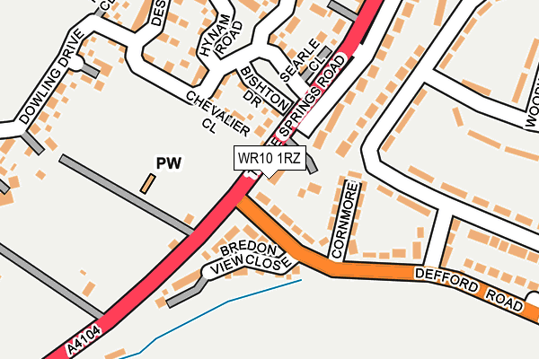 WR10 1RZ map - OS OpenMap – Local (Ordnance Survey)