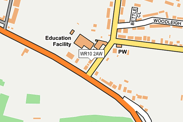 WR10 2AW map - OS OpenMap – Local (Ordnance Survey) WR10 2AW map - OS OpenMap – Local (Ordnance Survey)