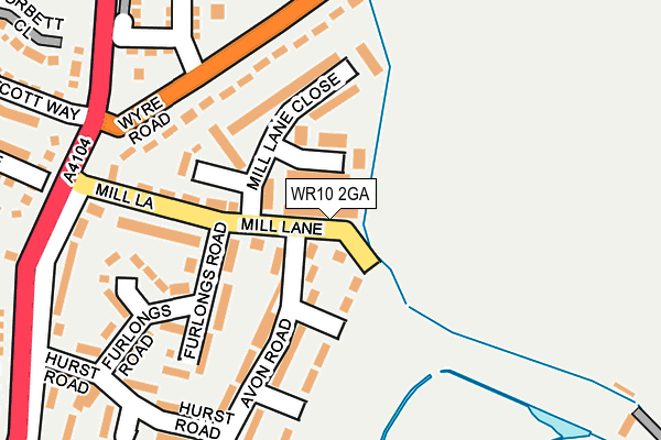 WR10 2GA map - OS OpenMap – Local (Ordnance Survey) WR10 2GA map - OS OpenMap – Local (Ordnance Survey)