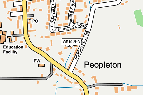 WR10 2HQ map - OS OpenMap – Local (Ordnance Survey)
