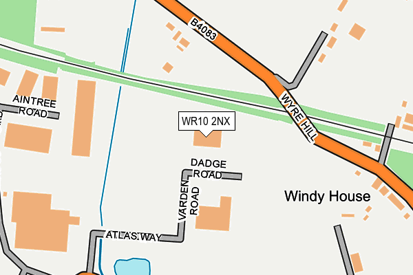 WR10 2NX map - OS OpenMap – Local (Ordnance Survey) WR10 2NX map - OS OpenMap – Local (Ordnance Survey)