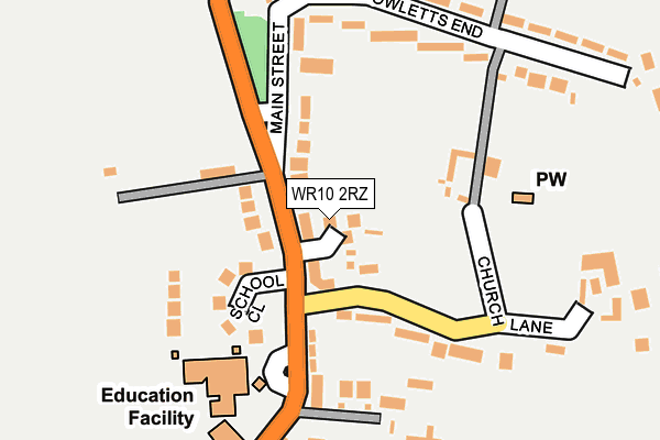 WR10 2RZ map - OS OpenMap – Local (Ordnance Survey) WR10 2RZ map - OS OpenMap – Local (Ordnance Survey)