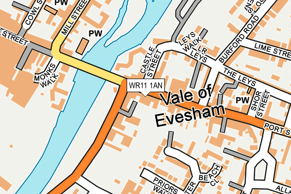 WR11 1AN map - OS OpenMap – Local (Ordnance Survey) WR11 1AN map - OS OpenMap – Local (Ordnance Survey)