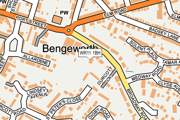 WR11 1BH map - OS OpenMap – Local (Ordnance Survey)