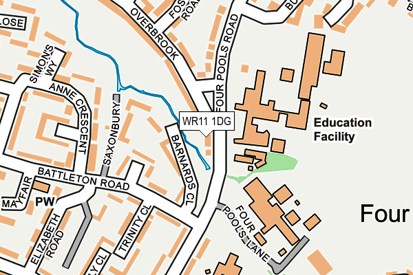 WR11 1DG map - OS OpenMap – Local (Ordnance Survey) WR11 1DG map - OS OpenMap – Local (Ordnance Survey)