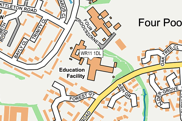 WR11 1DL map - OS OpenMap – Local (Ordnance Survey) WR11 1DL map - OS OpenMap – Local (Ordnance Survey)