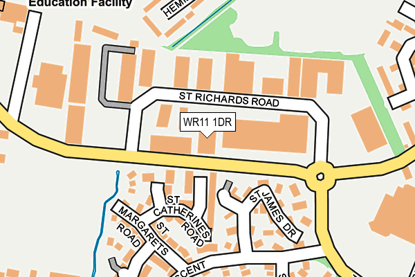 WR11 1DR map - OS OpenMap – Local (Ordnance Survey) WR11 1DR map - OS OpenMap – Local (Ordnance Survey)
