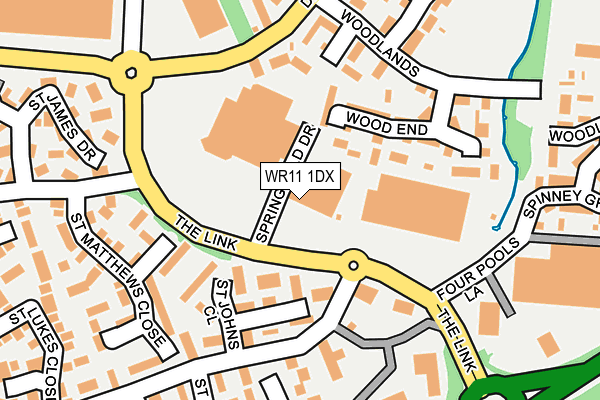 WR11 1DX map - OS OpenMap – Local (Ordnance Survey) WR11 1DX map - OS OpenMap – Local (Ordnance Survey)