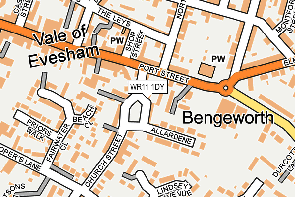 WR11 1DY map - OS OpenMap – Local (Ordnance Survey) WR11 1DY map - OS OpenMap – Local (Ordnance Survey)