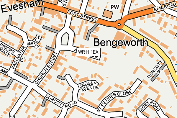 WR11 1EA map - OS OpenMap – Local (Ordnance Survey) WR11 1EA map - OS OpenMap – Local (Ordnance Survey)