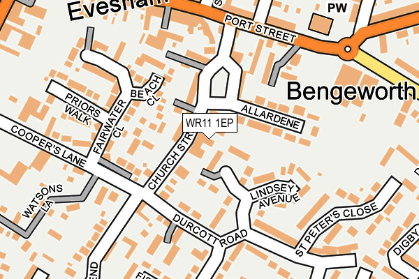 WR11 1EP map - OS OpenMap – Local (Ordnance Survey) WR11 1EP map - OS OpenMap – Local (Ordnance Survey)