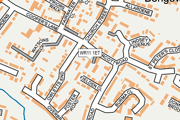 WR11 1ET map - OS OpenMap – Local (Ordnance Survey) WR11 1ET map - OS OpenMap – Local (Ordnance Survey)
