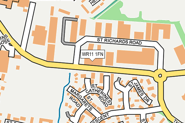 WR11 1FN map - OS OpenMap – Local (Ordnance Survey) WR11 1FN map - OS OpenMap – Local (Ordnance Survey)