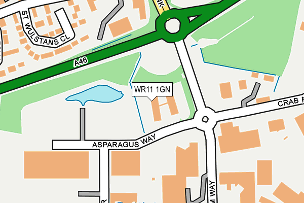 WR11 1GN map - OS OpenMap – Local (Ordnance Survey) WR11 1GN map - OS OpenMap – Local (Ordnance Survey)