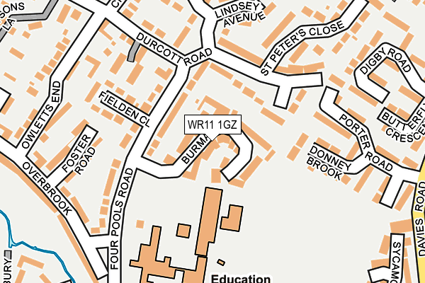 WR11 1GZ map - OS OpenMap – Local (Ordnance Survey) WR11 1GZ map - OS OpenMap – Local (Ordnance Survey)