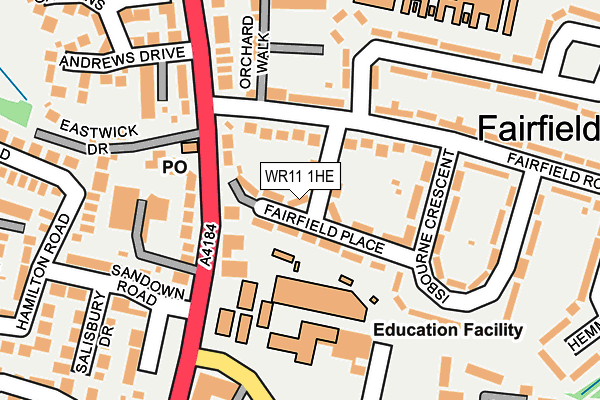 WR11 1HE map - OS OpenMap – Local (Ordnance Survey) WR11 1HE map - OS OpenMap – Local (Ordnance Survey)