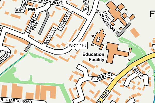 WR11 1HJ map - OS OpenMap – Local (Ordnance Survey) WR11 1HJ map - OS OpenMap – Local (Ordnance Survey)