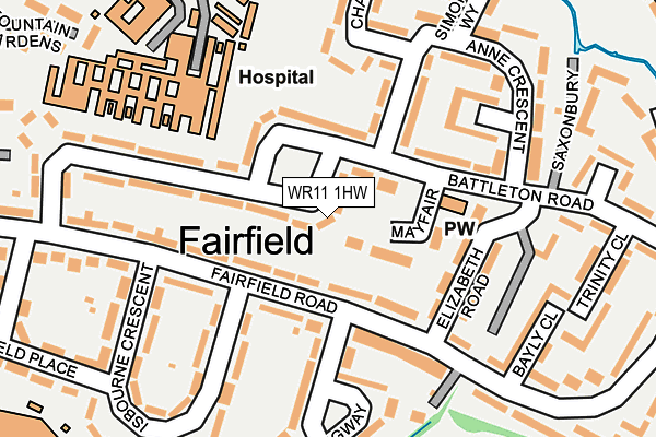 WR11 1HW map - OS OpenMap – Local (Ordnance Survey) WR11 1HW map - OS OpenMap – Local (Ordnance Survey)