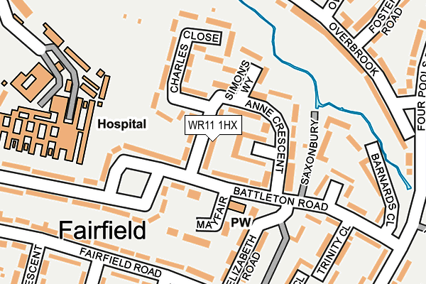 WR11 1HX map - OS OpenMap – Local (Ordnance Survey) WR11 1HX map - OS OpenMap – Local (Ordnance Survey)