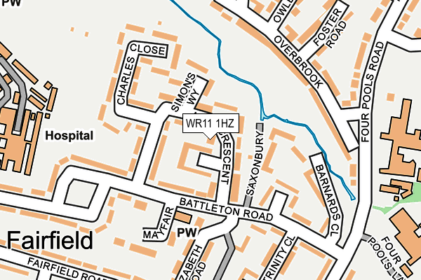 WR11 1HZ map - OS OpenMap – Local (Ordnance Survey) WR11 1HZ map - OS OpenMap – Local (Ordnance Survey)