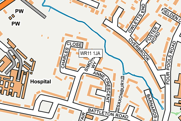 WR11 1JA map - OS OpenMap – Local (Ordnance Survey) WR11 1JA map - OS OpenMap – Local (Ordnance Survey)