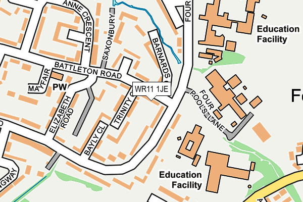 WR11 1JE map - OS OpenMap – Local (Ordnance Survey) WR11 1JE map - OS OpenMap – Local (Ordnance Survey)