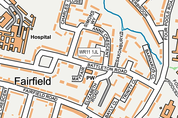WR11 1JL map - OS OpenMap – Local (Ordnance Survey) WR11 1JL map - OS OpenMap – Local (Ordnance Survey)