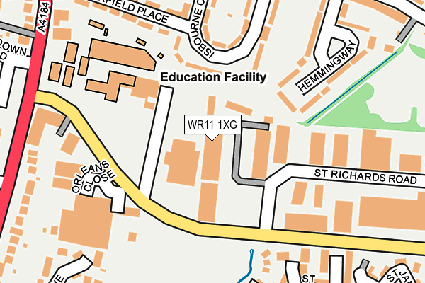 WR11 1XG map - OS OpenMap – Local (Ordnance Survey) WR11 1XG map - OS OpenMap – Local (Ordnance Survey)