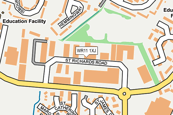 WR11 1XJ map - OS OpenMap – Local (Ordnance Survey) WR11 1XJ map - OS OpenMap – Local (Ordnance Survey)