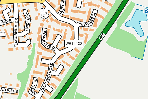 WR11 1XS map - OS OpenMap – Local (Ordnance Survey) WR11 1XS map - OS OpenMap – Local (Ordnance Survey)