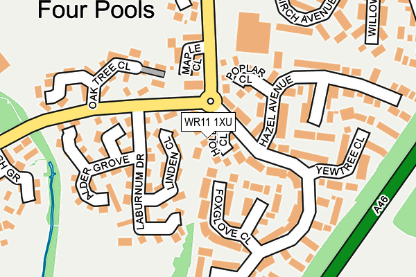 WR11 1XU map - OS OpenMap – Local (Ordnance Survey) WR11 1XU map - OS OpenMap – Local (Ordnance Survey)